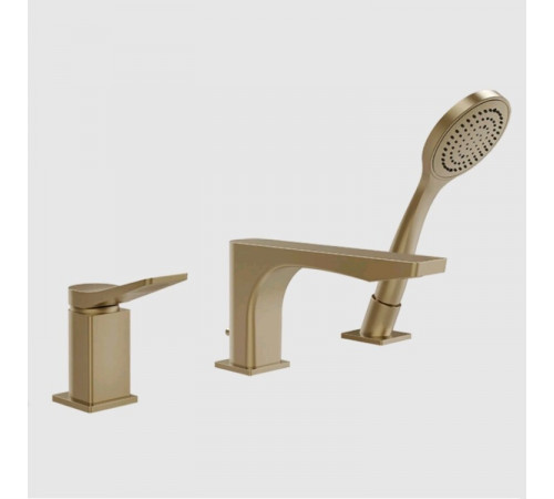 Смеситель для ванны и душа, Gessi, Rilievo, цвет-Warm Bronze Brushed PVD