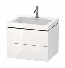 Тумба под раковину, Duravit, L-Cube, шгв 600*480*500, раковина-в комплекте, цвет-белый глянцевый