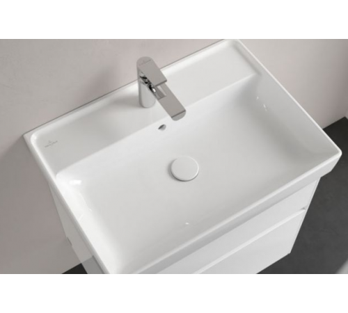 Раковина, Villeroy&Boch, Collaro, шгв 650*470*160, отверстия для смесителя-1 сквозное, 2 промаркированных, CeramicPlus, цвет-альпийский белый