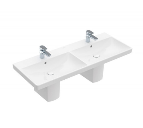 Раковина, Villeroy&Boch, Avento, шг 1200*470, отверстия для смесителя-1, цвет-альпийский белый