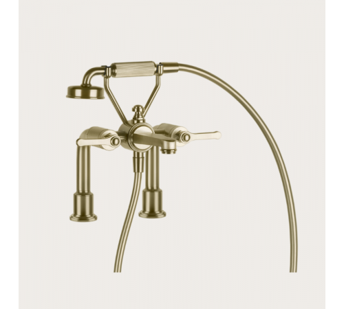 Смеситель для ванны и душа, Gessi, VENTI20, цвет-Brushed Brass PVD