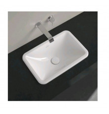 Раковина, Villeroy&Boch, Loop&Friends, шгв 600*405*185, отверстия для смесителя-отсутствуют, цвет-альпийский белый (белый Alpin)