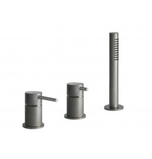 Смеситель для ванны и душа, Gessi, BATH316, цвет-Steel Brushed