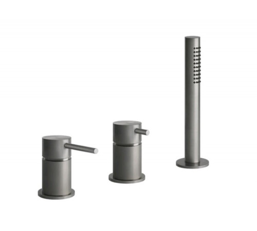 Смеситель для ванны и душа, Gessi, BATH316, цвет-Steel Brushed