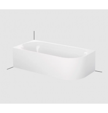 Ванна, Bette, BetteLux Oval IV Silhouette, шгв 1950*950*450, BetteGlasur® Plus, цвет-белый