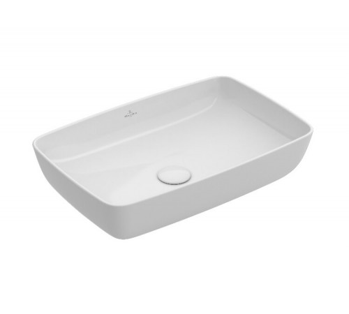 Раковина, Villeroy&Boch, Artis, шгв 580*380*125, отверстия для смесителя-отсутствуют, CeramicPlus, цвет-альпийский белый