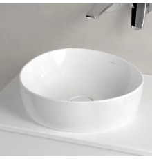 Раковина, Villeroy&Boch, Antao, шгв 400*395*145, отверстия для смесителя-отсутствуют, CeramicPlus, цвет-альпийский белый