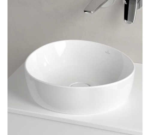 Раковина, Villeroy&Boch, Antao, шгв 400*395*145, отверстия для смесителя-отсутствуют, CeramicPlus, цвет-альпийский белый