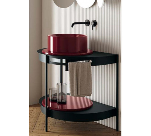 Столешница, Scarabeo, Sesto, круглая, шг 520*520, без выреза под раковину, цвет-Cherry glossy