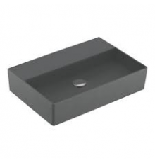 Раковина, Villeroy&Boch, Memento 2.0, шгв 600*420*140, отверстия для смесителя-отсутствуют, CeramicPlus, цвет-графит