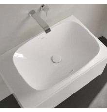 Раковина, Villeroy&Boch, Loop&Friends, шгв 620*420*120, отверстия для смесителя-отсутствуют, цвет-альпийский белый (белый Alpin)