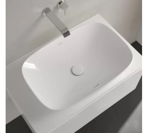 Раковина, Villeroy&Boch, Loop&Friends, шгв 620*420*120, отверстия для смесителя-отсутствуют, цвет-альпийский белый (белый Alpin)