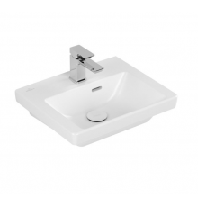 Раковина, Villeroy&Boch, Subway 3.0, шгв 450*370*100, отверстия для смесителя-1, CeramicPlus, цвет-альпийский белый
