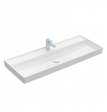 Раковина, Villeroy&Boch, Collaro, шгв 1200*470*160, отверстия для смесителя-1 сквозное, 2 промаркированных, CeramicPlus, цвет-альпийский белый