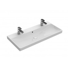 Раковина, Villeroy&Boch, Avento, шг 1000*470, отверстия для смесителя-2, цвет-альпийский белый