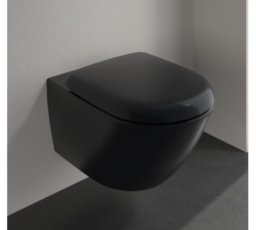Унитаз, Villeroy&Boch, Antao, подвесной, шгв 370*560*355, CeramicPlus, цвет-Pure Black