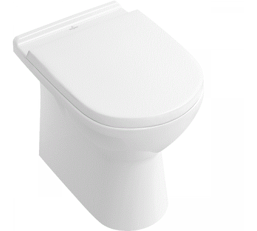 Унитаз, Villeroy&Boch, O'Novo, приставной, шгв 360*650*400, CeramicPlus, цвет-альпийский белый
