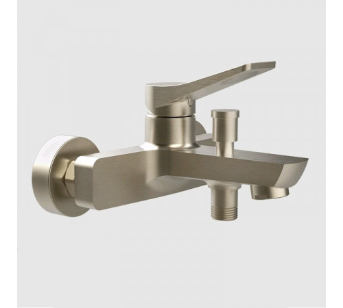 Смеситель для ванны и душа, Gessi, Rilievo, цвет-Finox Brushed Nickel