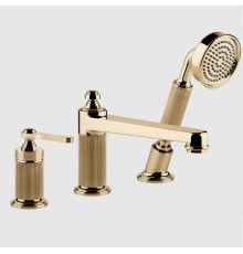 Смеситель для ванны и душа, Gessi, VENTI20, цвет-Warm Bronze PVD