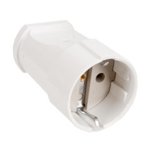 Штепсельное гнездо с/з, белое 16А 250В UNIVersal А102
