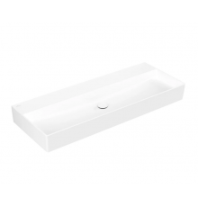 Раковина, Villeroy&Boch, Memento 2.0, шгв 1200*470*140, отверстия для смесителя-отсутствуют, CeramicPlus, цвет-альпийский белый