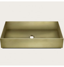 Раковина, Gessi, шгв 600*350*125, отверстия для смесителя-отсутствуют, цвет-Brushed Brass PVD