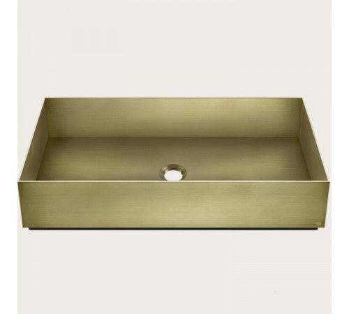 Раковина, Gessi, шгв 600*350*125, отверстия для смесителя-отсутствуют, цвет-Brushed Brass PVD