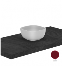 Раковина, Scarabeo, Glam, шгв 225*225*110, отверстия для смесителя-отсутствуют, цвет-Cherry
