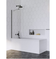 Шторка на ванну, Radaway, Idea Black PNJ 80, шв 800*1500, цвет фурнитуры-черный, цвет стекла-прозрачный, Easy Clean