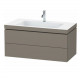 Тумба под раковину, Duravit, L-Cube, шгв 820*481*400, раковина-необходимо заказать, чаша слева, цвет-базальт матовый