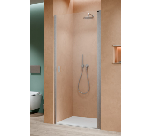 Дверь, Radaway, Nes DWJ I, шв 800*2000, петли-справа, никель брашированный, цвет стекла-прозрачный, Easy Clean