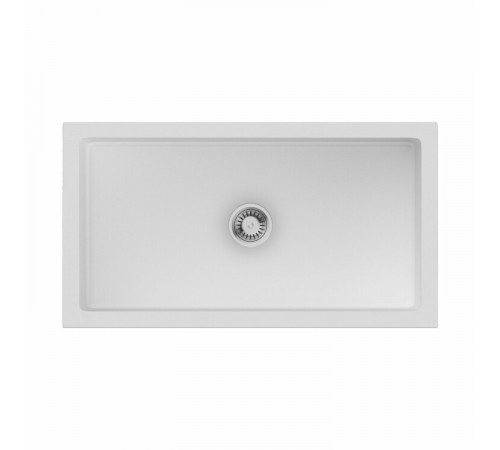 Мойка, OMOIKIRI, Mikura, шгв 840*460*254, отверстия для смесителя-отсутствуют, цвет-белый глянцевый