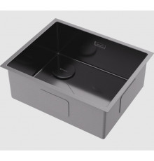 Мойка, Omoikiri, Taki 54-U/IF-L-IN Side SF, шгв 540*440*200, отверстия для смесителя-отсутствуют, цвет-вороненая сталь