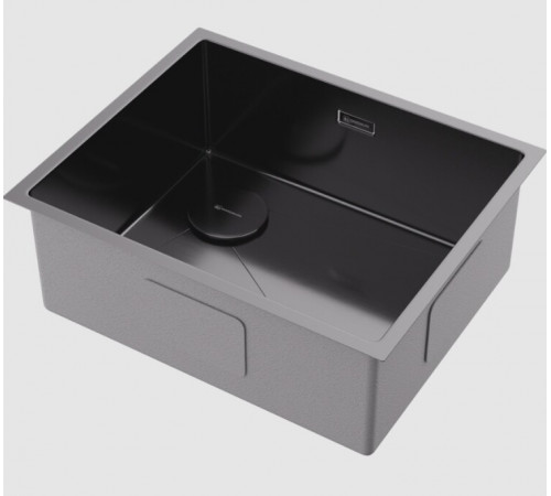 Мойка, Omoikiri, Taki 54-U/IF-L-IN Side SF, шгв 540*440*200, отверстия для смесителя-отсутствуют, цвет-вороненая сталь