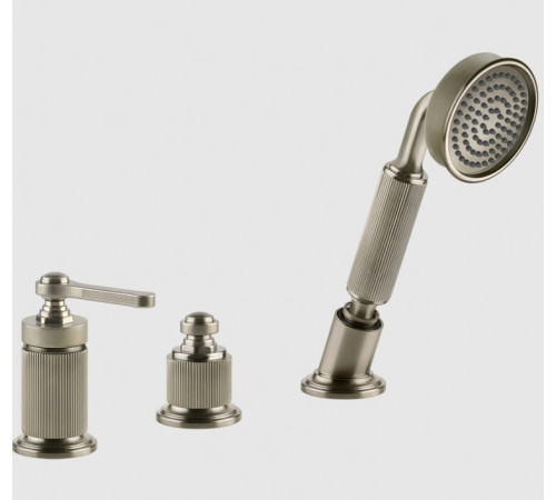 Смеситель для ванны и душа, Gessi, VENTI20, на 2 потребителя, цвет-Finox Brushed Nickel