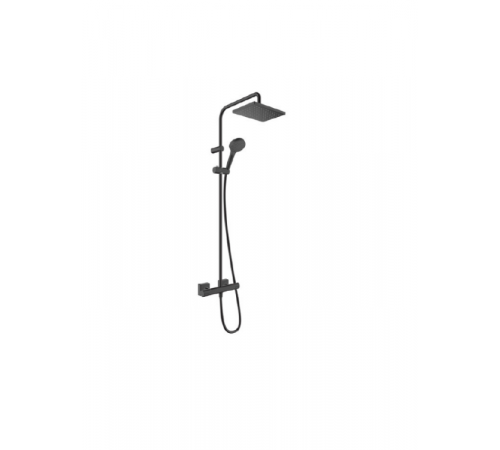 Душевая стойка, Hansgrohe, Vernis Shape, цвет-черный матовый