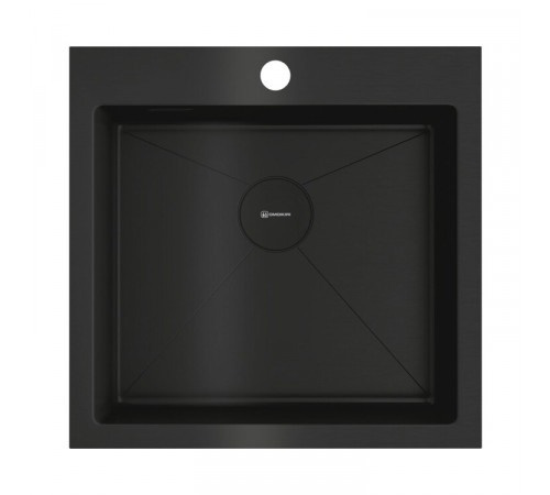 Мойка, OMOIKIRI, Akisame, шгв 510*510*200, отверстия для смесителя-1, цвет-графит