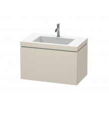 Тумба под раковину, Duravit, L-Cube, шгв 800*480*500, раковина-в комплекте, цвет-серо-коричневый матовый