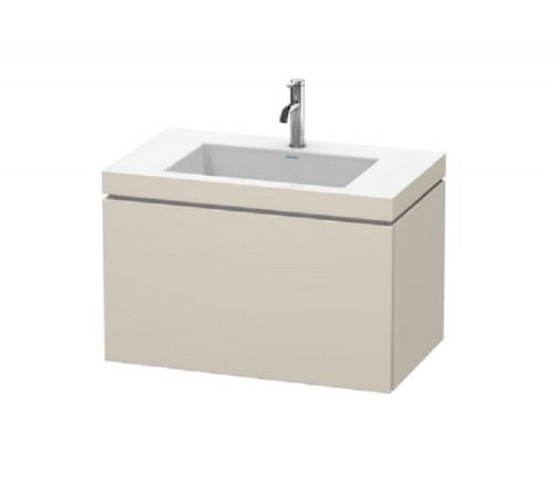 Тумба под раковину, Duravit, L-Cube, шгв 800*480*500, раковина-в комплекте, цвет-серо-коричневый матовый