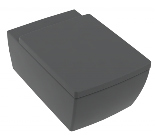 Унитаз, Villeroy&Boch, Memento 2.0, подвесной, шгв 375*560*345, CeramicPlus, цвет-графит (Graphite)