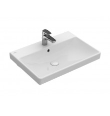 Раковина, Villeroy&Boch, Avento, шг 650*470, отверстия для смесителя-1 сквозное, 2 промаркированных, цвет-альпийский белый