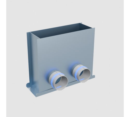 Пленум, Flexag FL-PFP-400x100/90x2, напольный, 400x100, на 2 выxода FLD