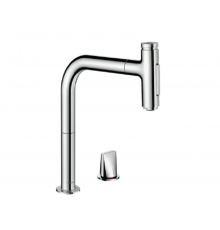 Смеситель для кухни, Hansgrohe, Metris Select M71, sBox, цвет-шлифованный черный хром