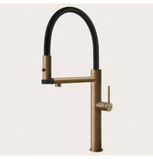 Смеситель для кухни, Gessi, Meccanica, цвет-Warm Bronze Brushed PVD