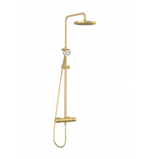 Душевая стойка, Kludi, LOGO, DUAL SHOWER SYSTEM, цвет-золото брашированное