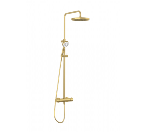 Душевая стойка, Kludi, LOGO, DUAL SHOWER SYSTEM, цвет-золото брашированное