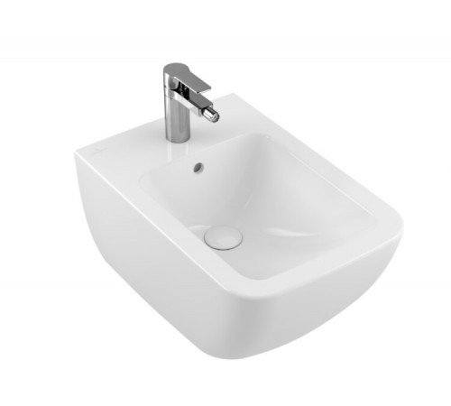 Биде, Villeroy&Boch, Venticello, подвесной, шгв 375*560*285, CeramicPlus, цвет-альпийский белый