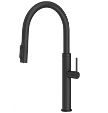 Смеситель для кухни, Gessi, 316 Meccanica, с функцией фильтрации воды, цвет-черный матовый