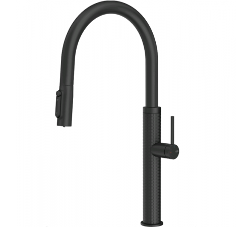 Смеситель для кухни, Gessi, 316 Meccanica, с функцией фильтрации воды, цвет-черный матовый