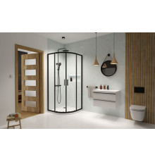 Неподвижная стенка, Radaway, Premium Pro PDD, комплект, шв 900*900*2000, черный, цвет стекла-прозрачный, Easy Clean